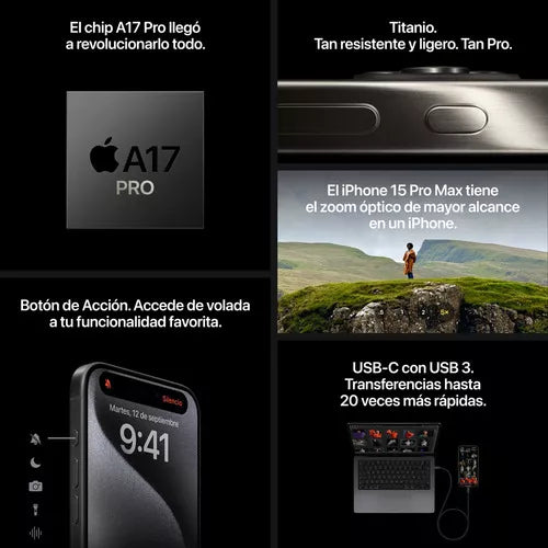 IPhone 15 Pro  (256 GB) - Titânio branco Lojaexpressmlpstore - Ultimas unidades